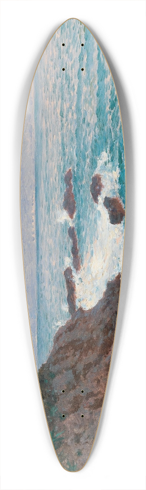 Alfred Zoff - A View Of The Nervi Coast 39.3 inch art pintail longboard deck