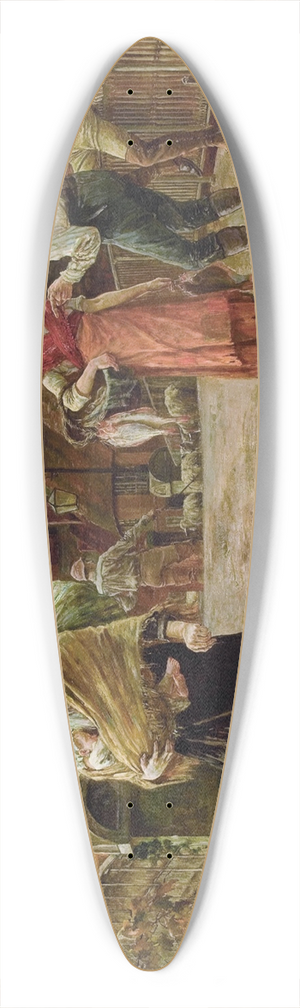 Alice Havers - Belle of the Village 39.3 inch art pintail longboard deck