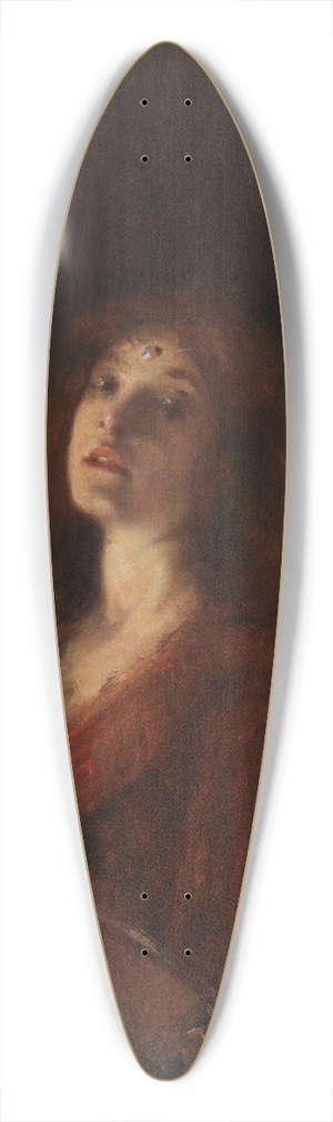 Alice Pike Barney - A Song 39.3 inch art pintail longboard deck
