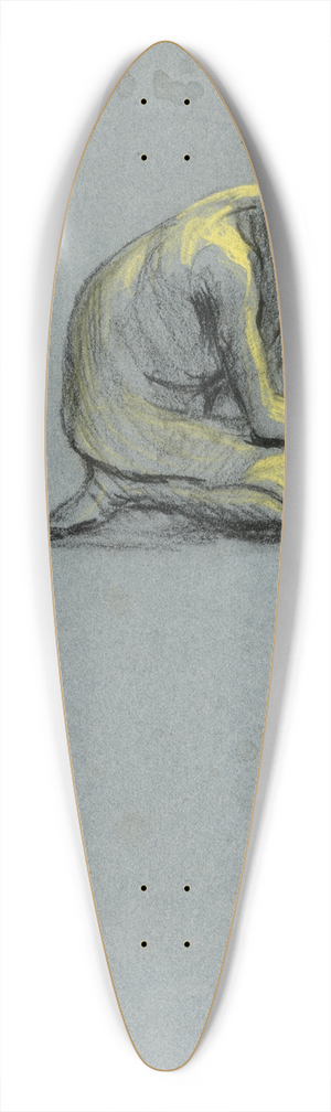 Alice Pike Barney - Crouching Boy with Snake 39.3 inch art pintail longboard deck