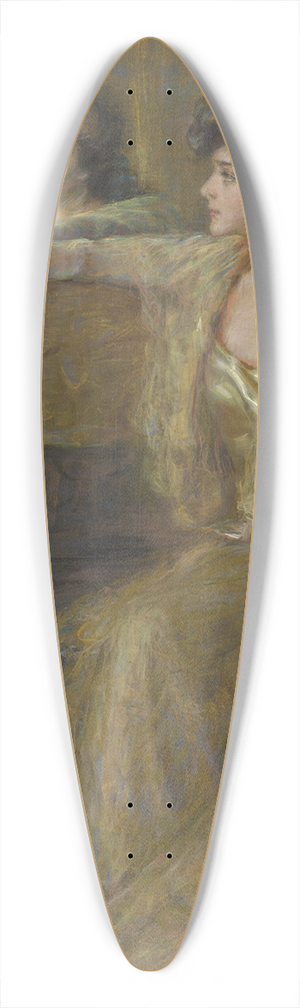 Alice Pike Barney - Reflected Grace 39.3 inch art pintail longboard deck