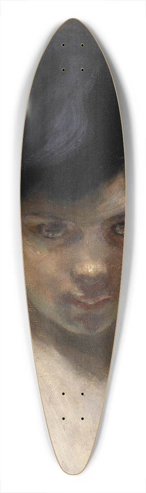 Alice Pike Barney - Study Head of a Boy 39.3 inch art pintail longboard deck