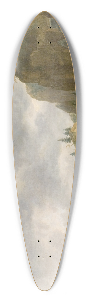 Allaert van Everdingen - Northern Mountain Landscape with Waterfall 39.3 inch art pintail longboard deck