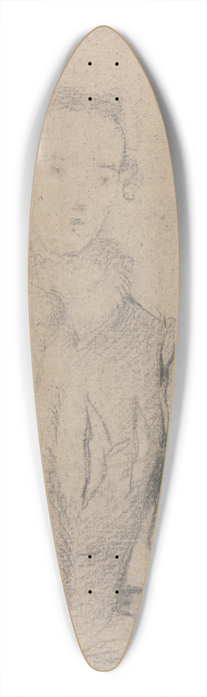 Allan Ramsay - Study for a Portrait of a Woman 39.3 inch art pintail longboard deck Allan Ramsay - Study for a Portrait of a Woman 39.3 inch art pintail longboard deck