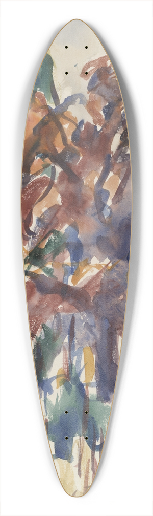 Allen Tucker - OctoberTrees 39.3 inch art pintail longboard deck