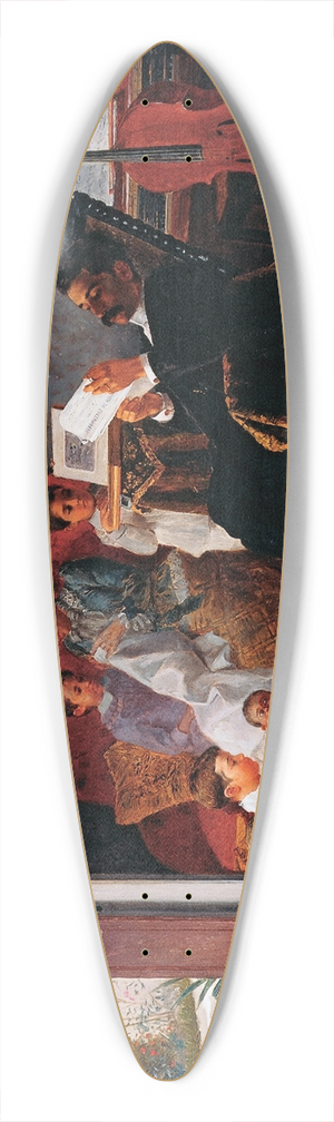 Almeida Jnior - Scene Of Adolfo PintoS Family 39.3 inch art pintail longboard deck