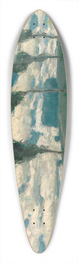 Alois Kalvoda - Spring Landscape With Poplar Trees 39.3 inch art pintail longboard deck