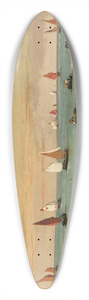 Alois Schnn - Sailing in a lagune 39.3 inch art pintail longboard deck
