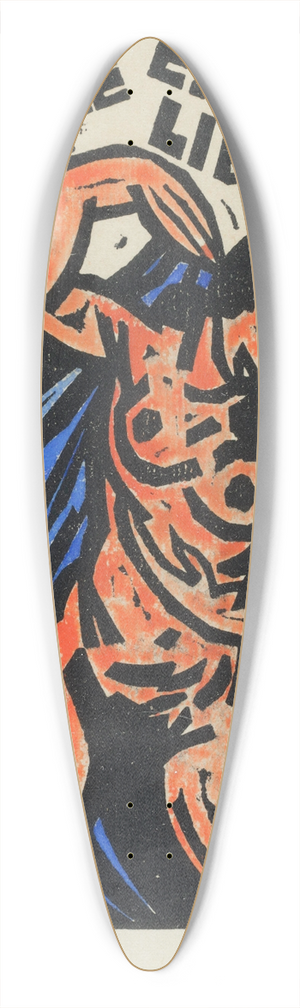 Aloys Wach - Ex libris Adrienne Junger 39.3 inch art pintail longboard deck