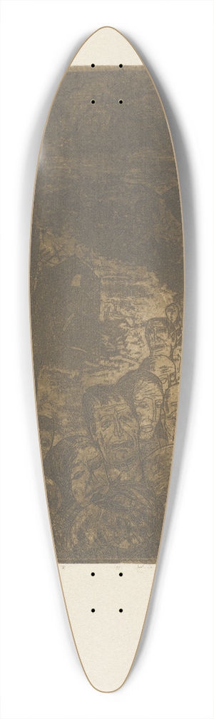 Aloys Wach - Flchtlinge 39.3 inch art pintail longboard deck
