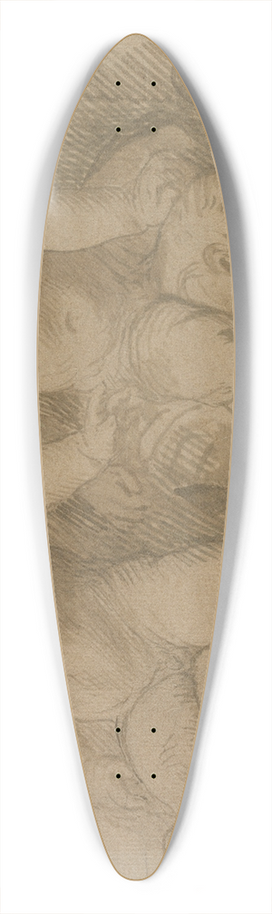 Alphonse Legros - Fountain with Putti Riding Dolphins 39.3 inch art pintail longboard deck