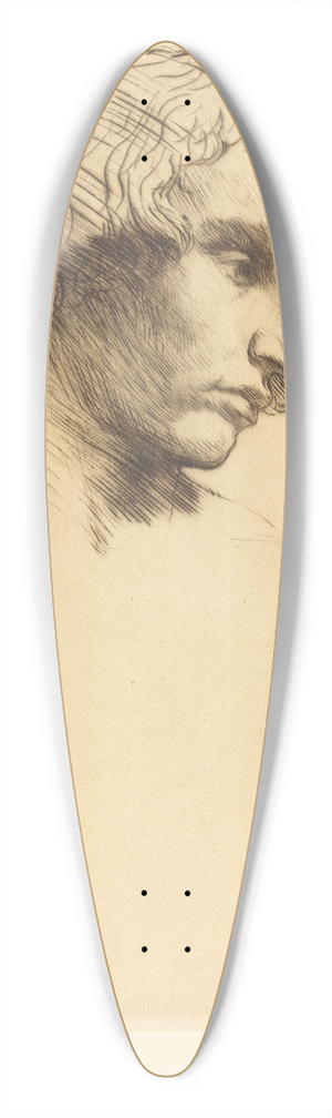 Alphonse Legros - Head of a Man (Tete dhomme) II 39.3 inch art pintail longboard deck