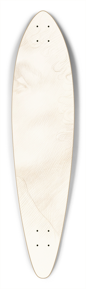 Alphonse Legros - Head of an Irish Girl 39.3 inch art pintail longboard deck