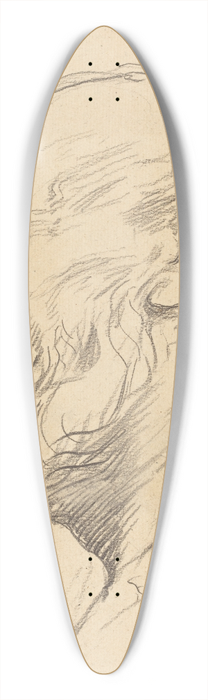 Alphonse Legros - Head of an Old Man 39.3 inch art pintail longboard deck
