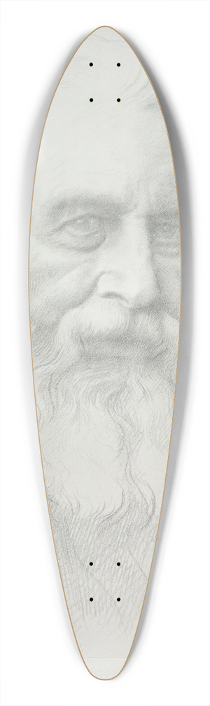 Alphonse Legros - Portrait of Henry Wadsworth Longfellow (2nd Plate) 39.3 inch art pintail longboard deck
