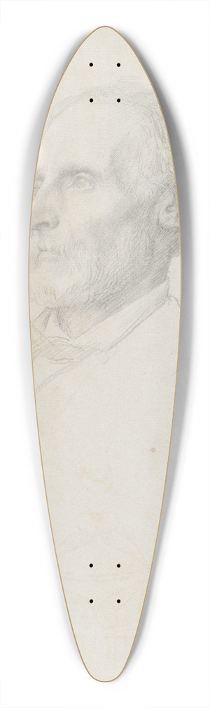 Alphonse Legros - Portrait of Sir Frederick W. Burton, Director of the National Gallery, London 39.3 inch art pintail longboard deck
