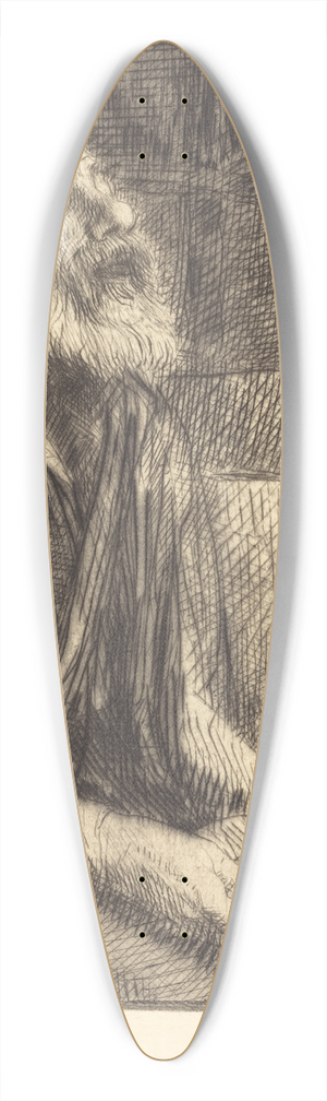 Alphonse Legros - Seated Beggar (Mendiant assis) 39.3 inch art pintail longboard deck