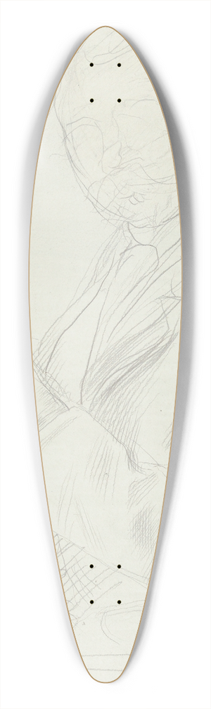 Alphonse Legros - Study for the Portrait of Edward D. Adams 39.3 inch art pintail longboard deck