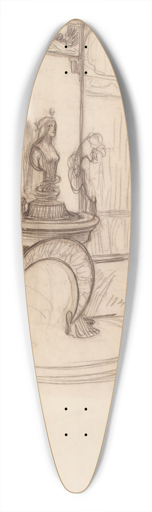 Alphonse Mucha - Chemine dcorative avec le buste de La Nature mucha fouquet 39.3 inch art pintail longboard deck