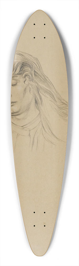 Alphonse Mucha - Czech young woman 39.3 inch art pintail longboard deck