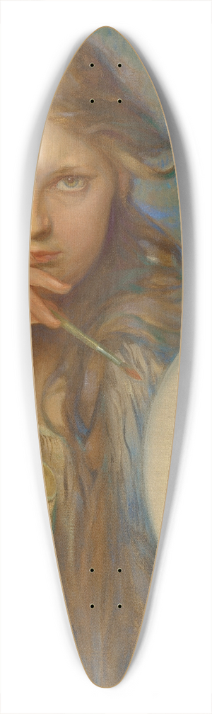 Alphonse Mucha - Girl with a Plate with a Folk Motif 39.3 inch art pintail longboard deck