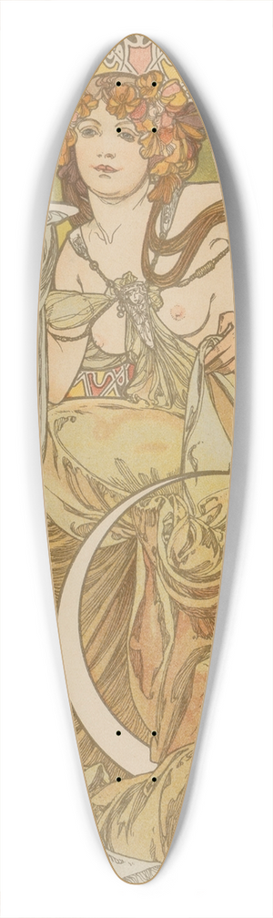 Alphonse Mucha - Nectar 39.3 inch art pintail longboard deck