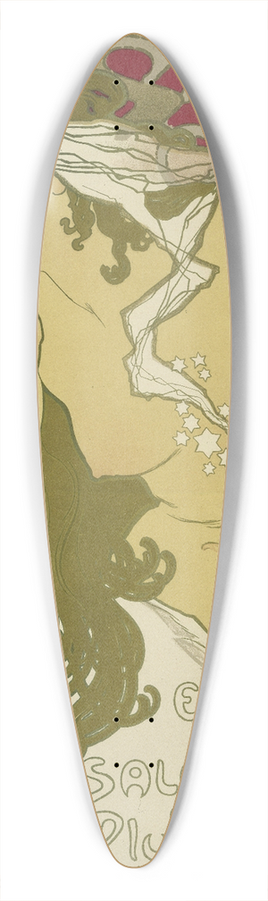 Alphonse Mucha - Salon des Cent, XXme Exposition du Salon des Cent 39.3 inch art pintail longboard deck