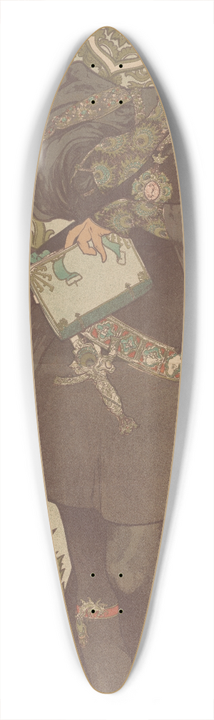 Alphonse Mucha - Sarah Bernhardt in Lorenzaccio, Theatre de la Renaissance 39.3 inch art pintail longboard deck