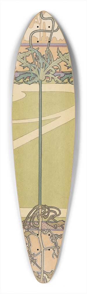 Alphonse Mucha - Untitled 39.3 inch art pintail longboard deck