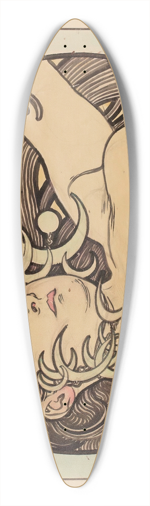 Alphonse Mucha - Vitrail pour la faade de la boutique Fouquet 39.3 inch art pintail longboard deck