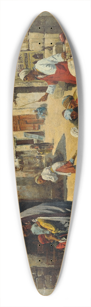 Alphons Leopold Mielich - Straenbild in Kairo 39.3 inch art pintail longboard deck