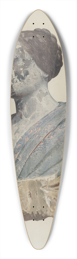 Alton K. Skillin - Figurehead from Schooner Polly 39.3 inch art pintail longboard deck