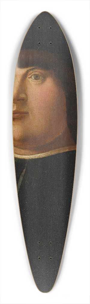 Alvise Vivarini - Portrait of a gentleman in a black cap with an elaborate zazzera 39.3 inch art pintail longboard deck