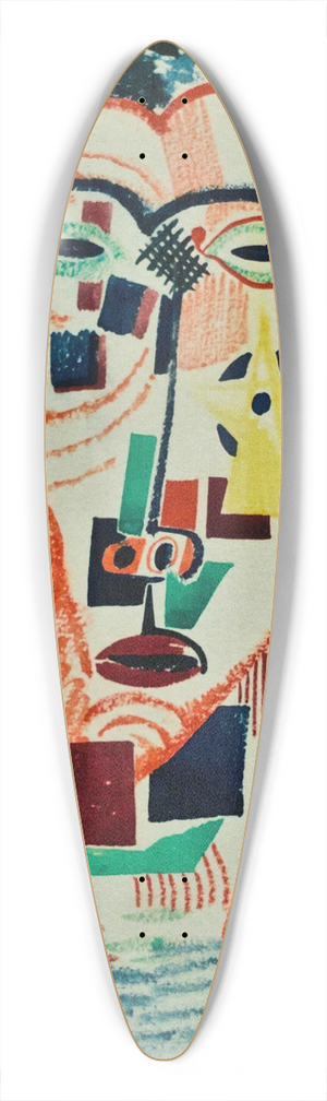 Amadeo de Souza-Cardoso - Litoral Head 39.3 inch art pintail longboard deck
