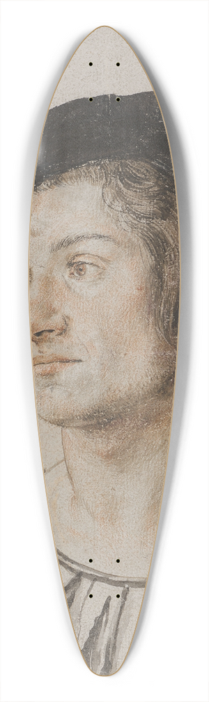 Ambrosius Holbein - Portrait of a Young Man 39.3 inch art pintail longboard deck