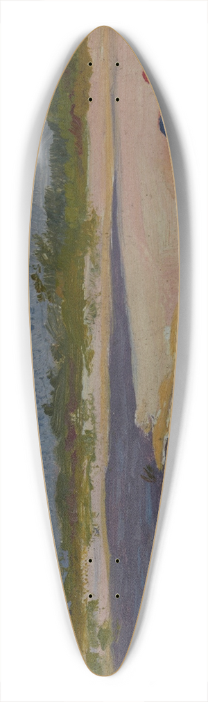Ambroy Sabatowski - Sands of the Dnieper River 39.3 inch art pintail longboard deck