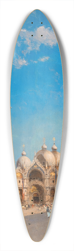 Amde Rosier - Venice, St Marks Square 39.3 inch art pintail longboard deck Amde Rosier - Venice, St Marks Square 39.3 inch art pintail longboard deck