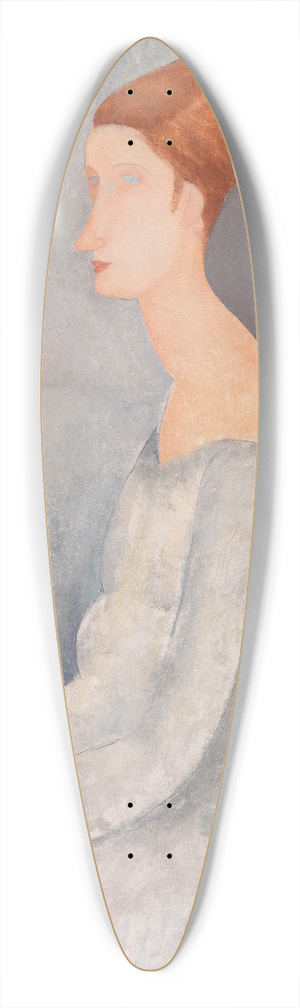 Amedeo Modigliani - Portrait of Jeanne Hbuterne 39.3 inch art pintail longboard deck