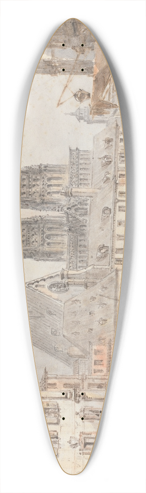 Amelia Long - Rouen 39.3 inch art pintail longboard deck