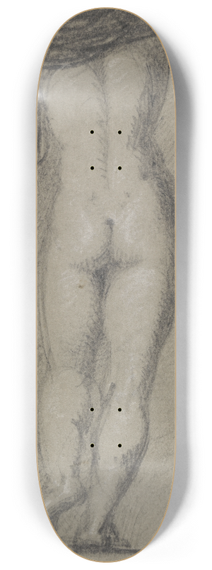 Benjamin Robert Haydon - Rear View Study of a Nude Figure 8.25 inch art skate deck