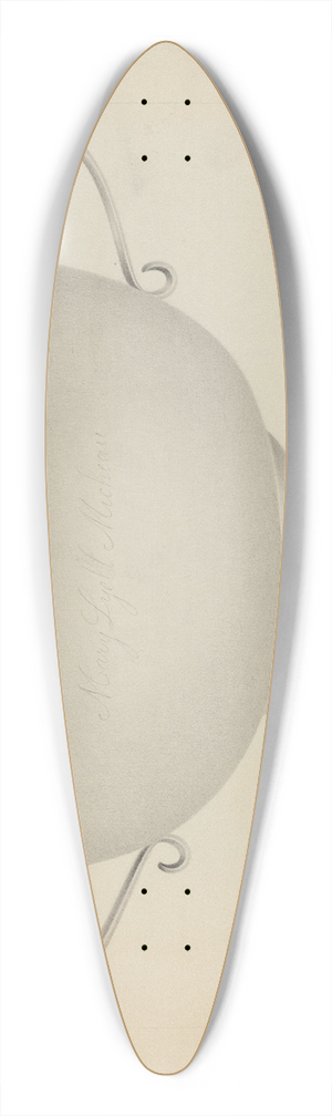 Amelia Tuccio - Silver Bowl 39.3 inch art pintail longboard deck