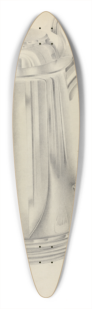 Amelia Tuccio - Silver Tankard 39.3 inch art pintail longboard deck