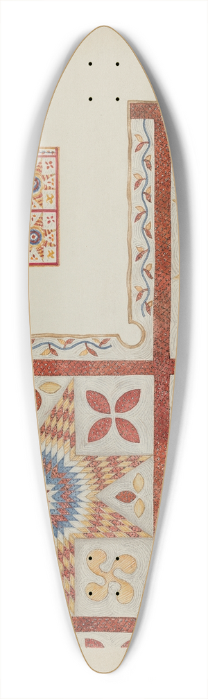 American 20th Century - Applique Quilt 39.3 inch art pintail longboard deck