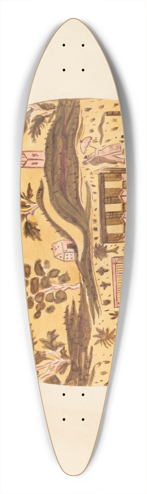 American 20th Century - Bandbox 39.3 inch art pintail longboard deck