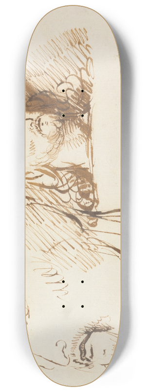 Benjamin Robert Haydon - Studies of the Face of Jesus 8.25 inch art skate deck