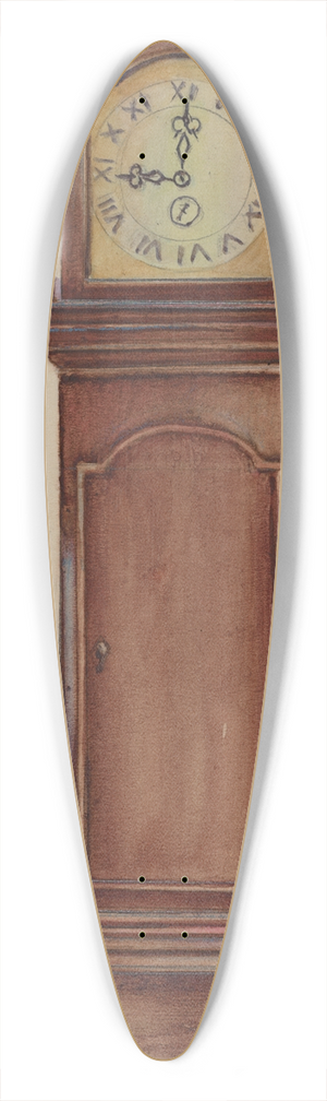 American 20th Century - Clock 39.3 inch art pintail longboard deck