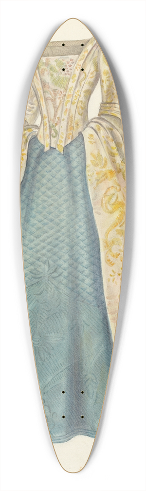 American 20th Century - Dress 39.3 inch art pintail longboard deck