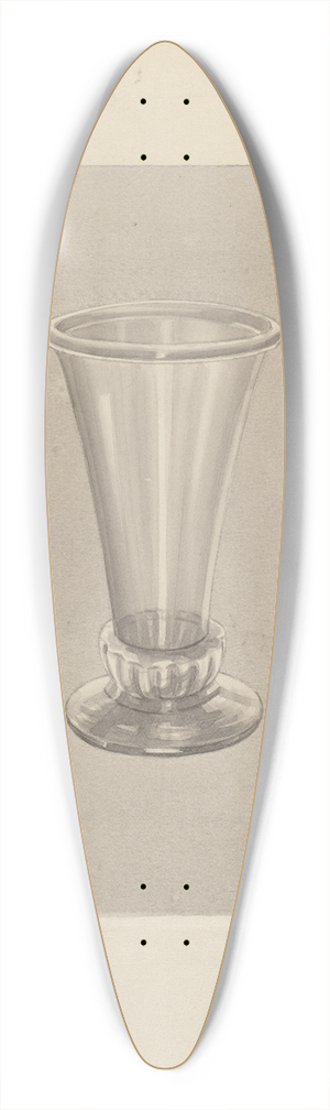 American 20th Century - Glass 39.3 inch art pintail longboard deck