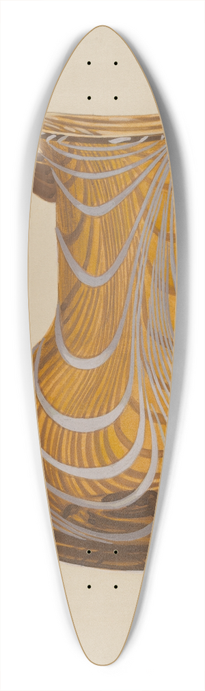 American 20th Century - Glass Pitcher 39.3 inch art pintail longboard deck