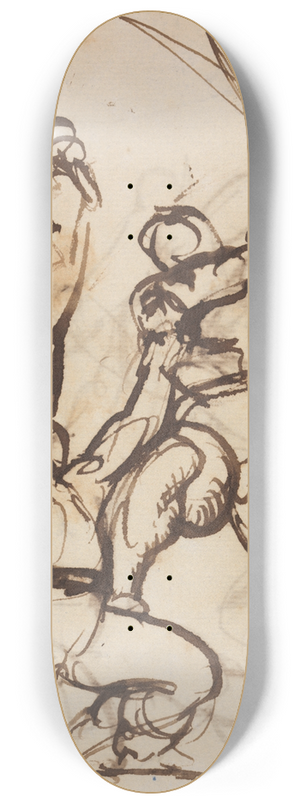 Benjamin Robert Haydon - Study of a Battle 8.25 inch art skate deck
